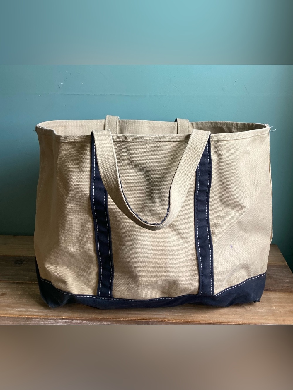 Vintage L.L. Bean 90’s Canvas Boat and Tote Bag - Picture 11 of 12